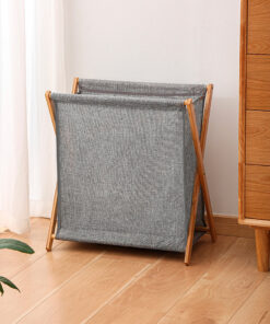 Корзина для белья/ размер - L (90л) / серый  (арт.HH-022)