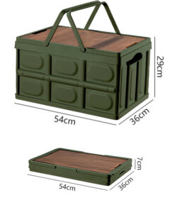 Ящик складной, корзина для кемпинга  / размер - L (55л) / хаки (арт.HH-002)