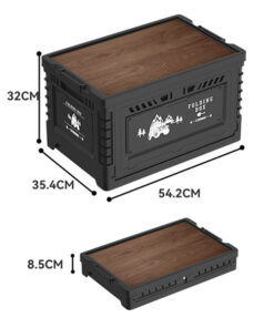 Складной ящик со столиком / размер L (60л) / черный (арт.HH-012)