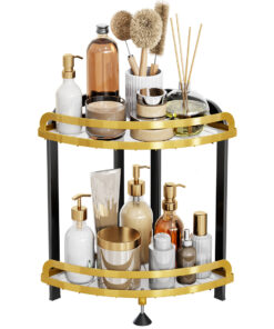 Органайзер для косметики и не только, угловая / Цвет: черный/золото, (HH-035B)