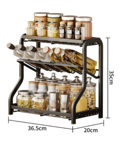 Органайзер для специй на кухню / Цвет: черный, (HH-052)