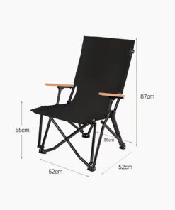 Кресло походное раскладное - черный (HH-058)